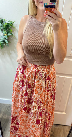 Floral Woven Skirt