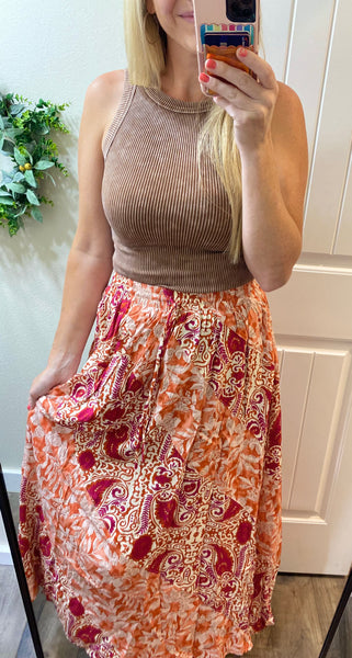 Floral Woven Skirt