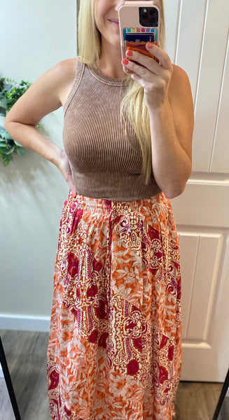 Floral Woven Skirt