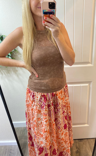 Floral Woven Skirt