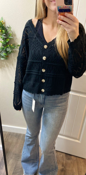 Black Knit Cardigan