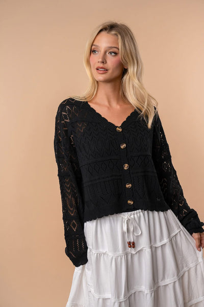 Black Knit Cardigan