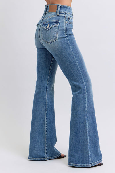 Judy Blue Double Button Flare Denim