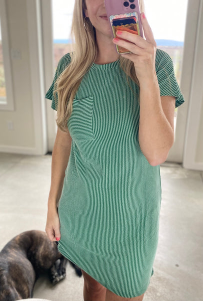 Ribbed Pocket Dress