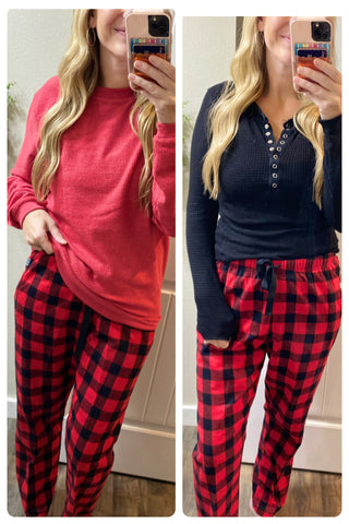 Family Red/Black Plaid Lounge Pants