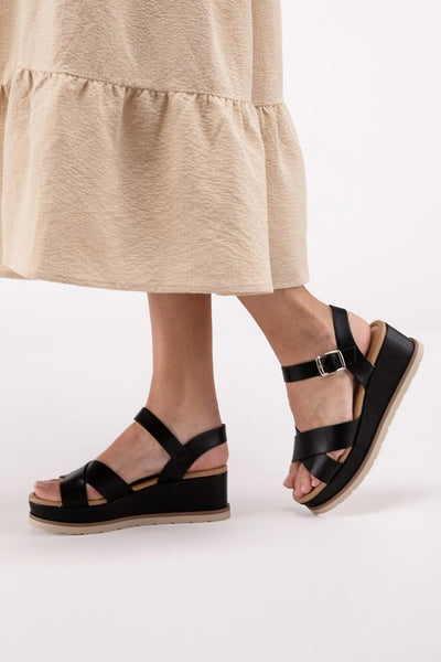 Wedge Buckle Sandals