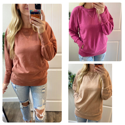 New Fall Terry Pullovers