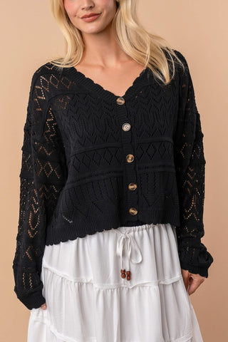 Black Knit Cardigan