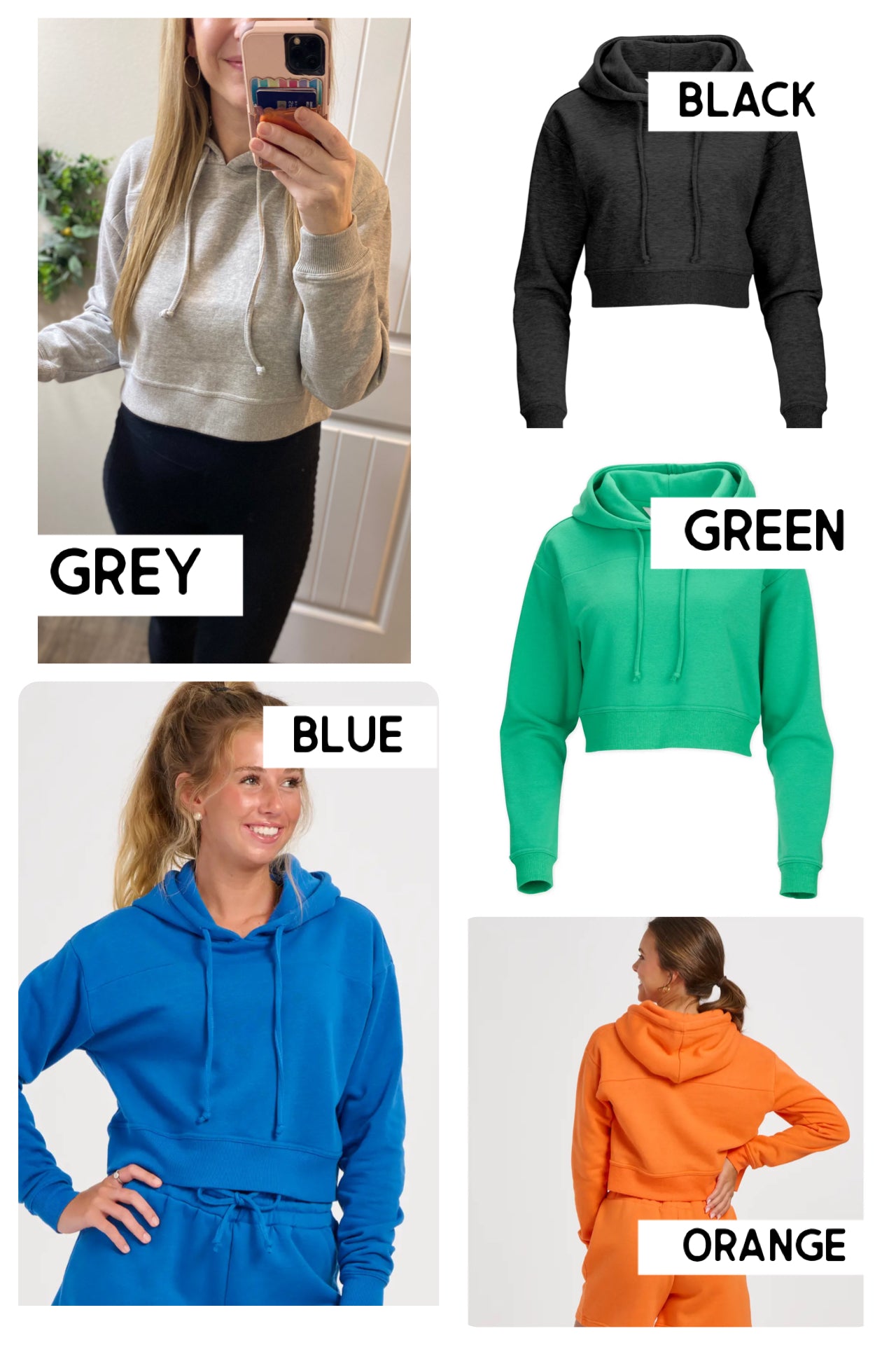 Crop Fleece Hoodie