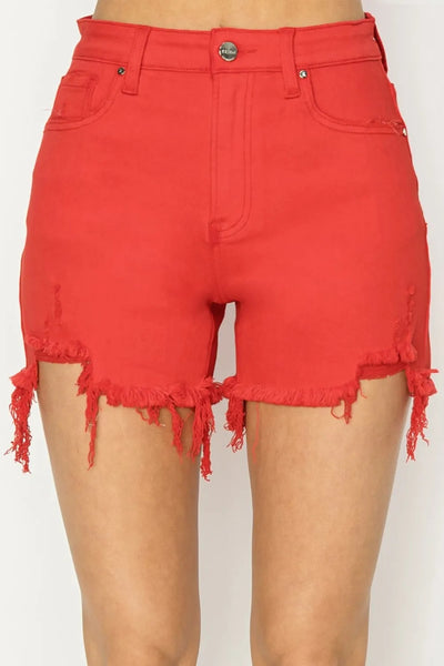 Risen Colored Distressed Shorts