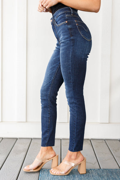 Judy Blue Darkwash Shield Tummy Control Skinny Jeans