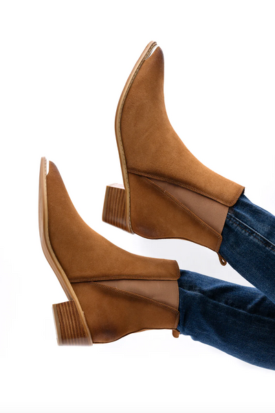 Wylie Suede Ankle Boot in Tan