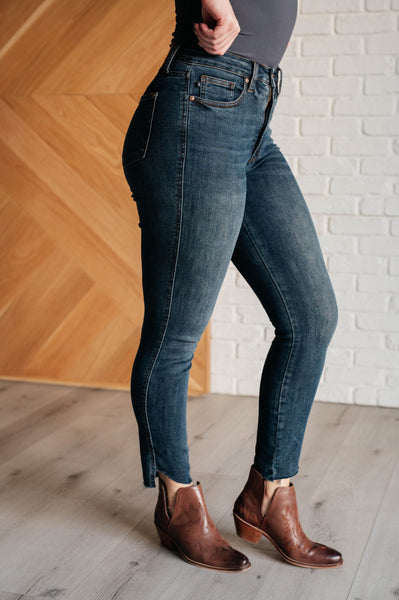 Judy Blue Raw Hem Tummy Control Skinny Jeans