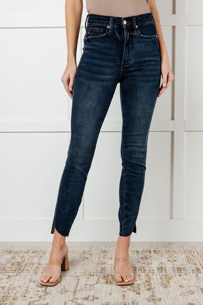 Judy Blue Raw Hem Tummy Control Skinny Jeans