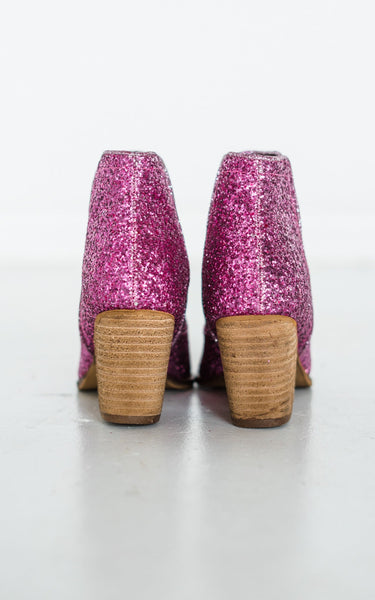 Fiera Glitter Booties in Pink