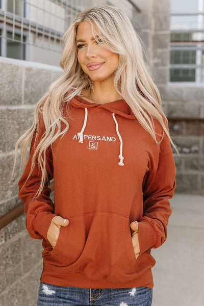 Performance Fleece University Hoodie - Burnt Orange