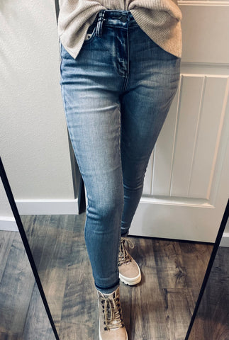 Judy Blue Heavy Hand Sand Skinny Denim