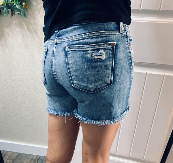 Judy Blue Patch Distressed Shorts