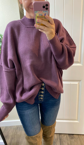 Side Slit Oversized Sweater