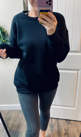 Black Crewneck Pullover