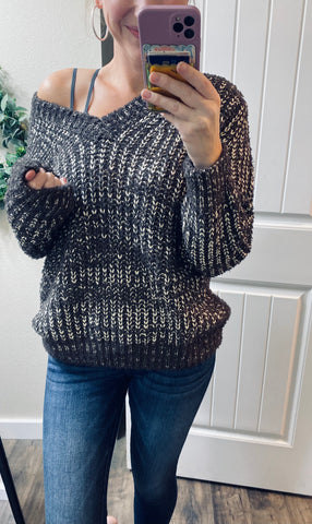 Two Tone Chunky Sweater