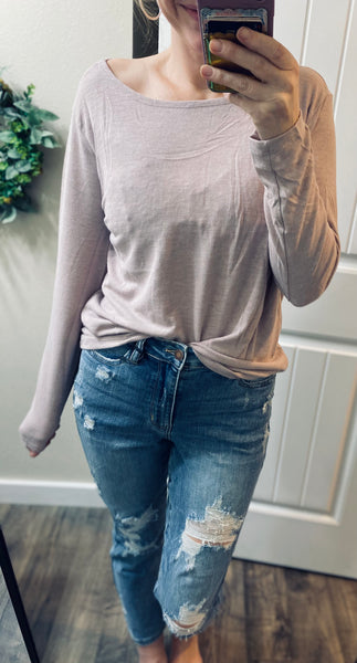 T Back Long Sleeve Top