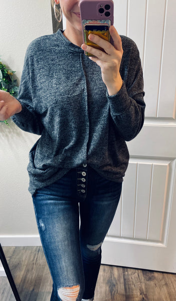 Charcoal Seam Sweater