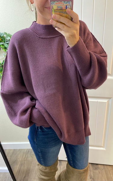 Side Slit Oversized Sweater