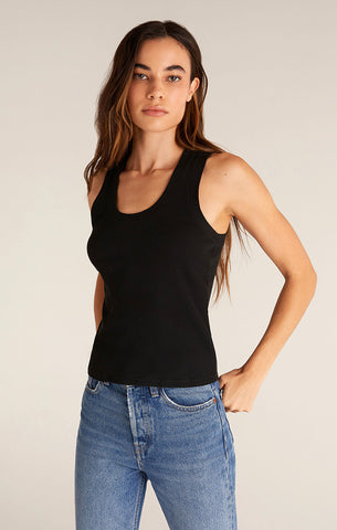 Black Zsupply Ribbed Tank