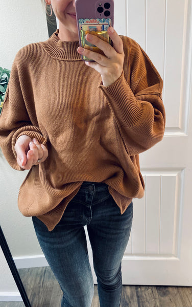 Side Slit Oversized Sweater