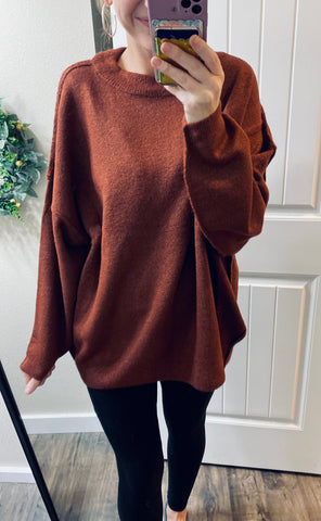 Oversized Thanksgiving Seam Sweater