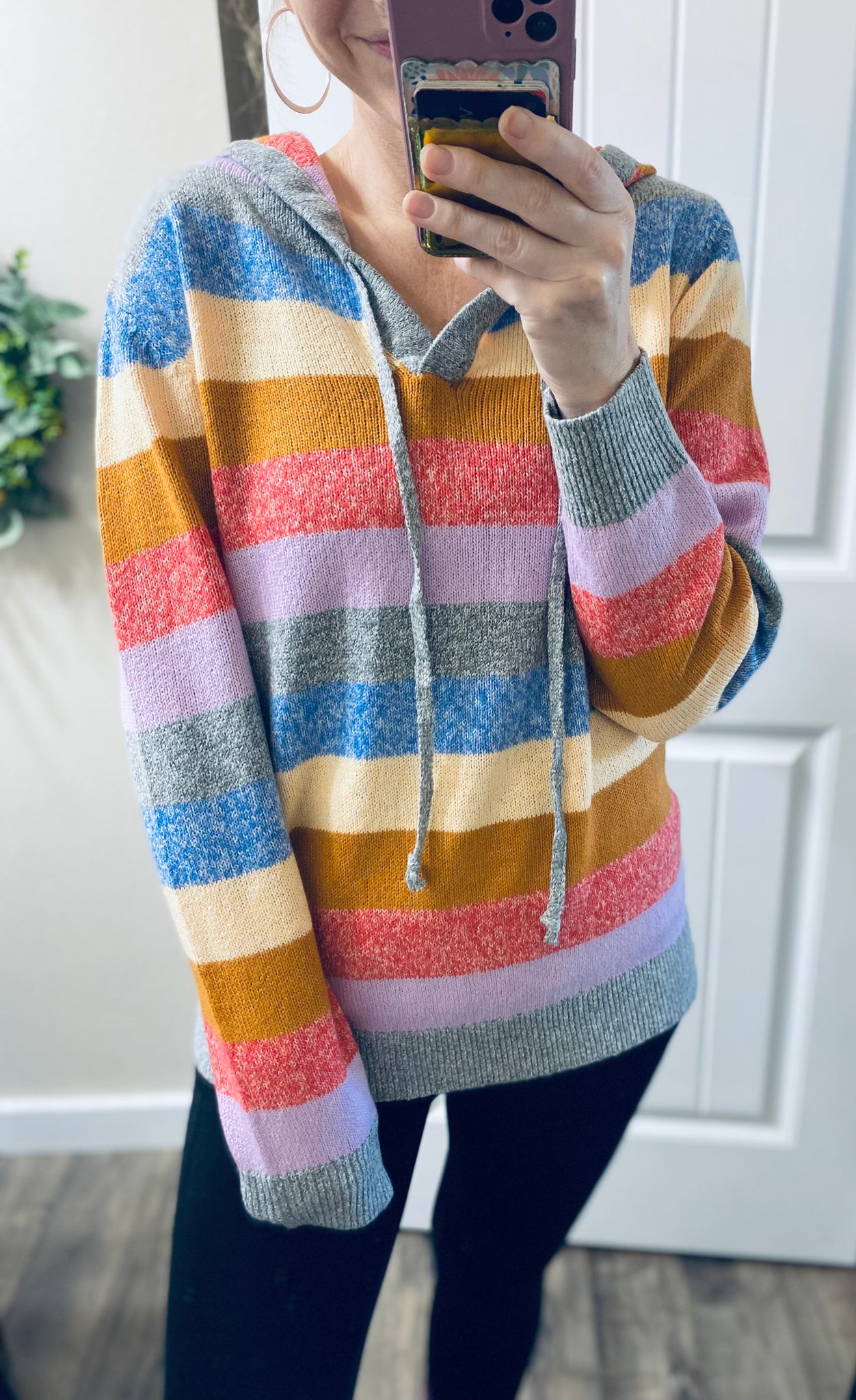 Colorful Striped Hoodie