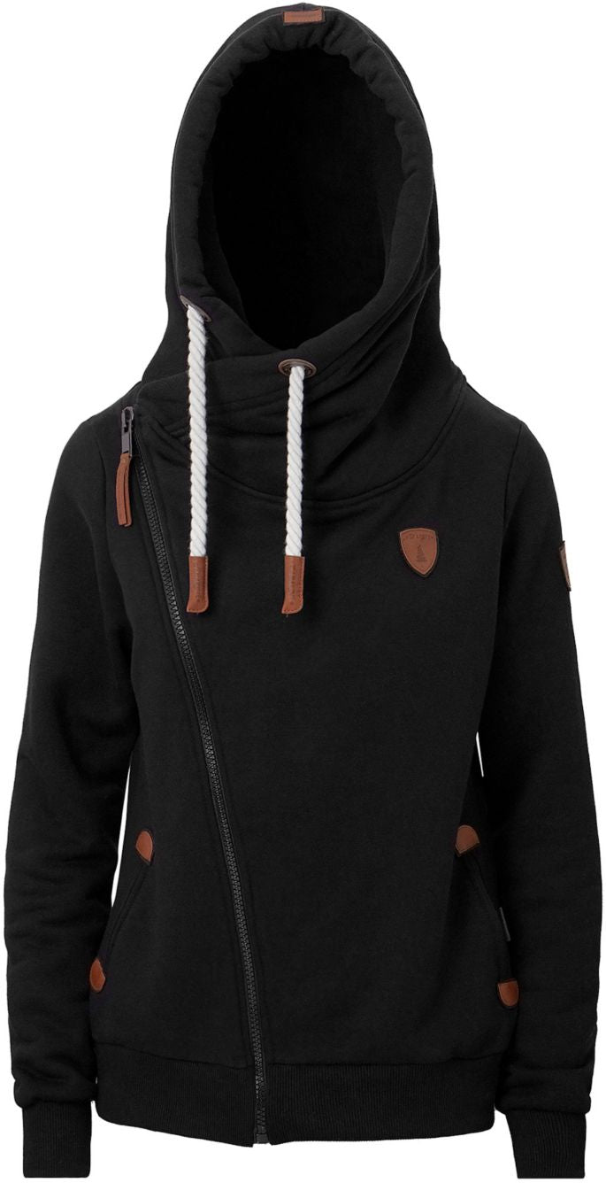 Black Side Zip Wanakome with Hood