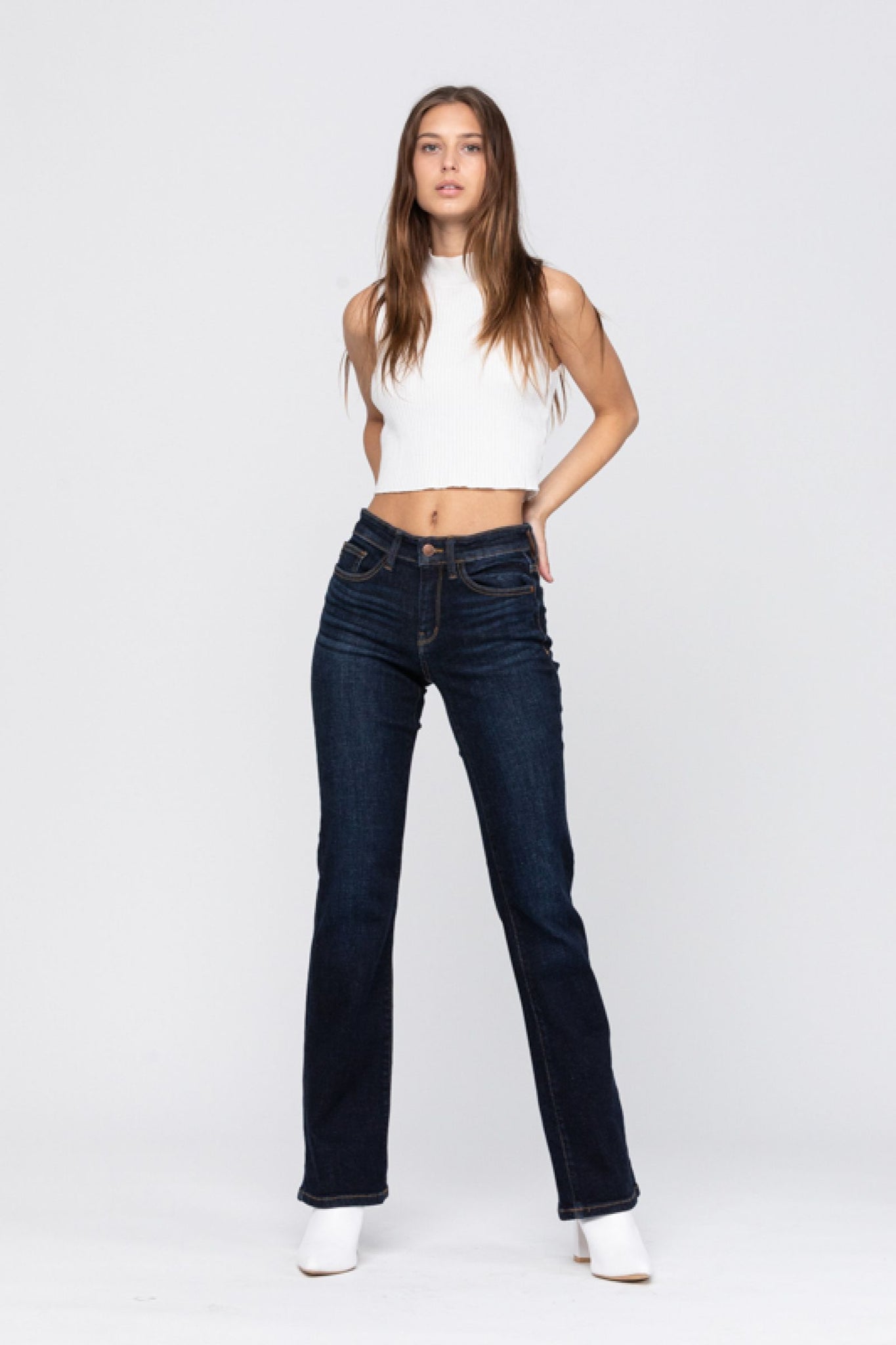 Judy Blue Darkwash Non-Distressed Bootcut