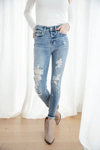 Judy Blue Bleach Splash Destroyed Skinnies