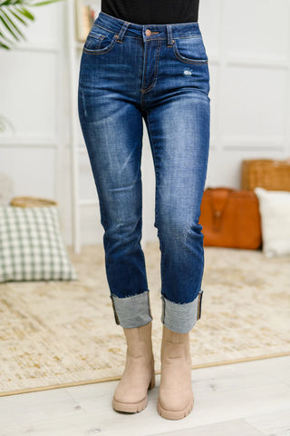 Risen Cambridge Mid Rise Straight Leg Jeans