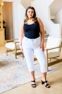 Judy Blue White Non-distress Capris