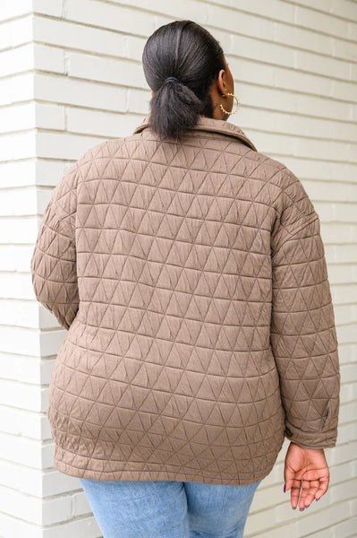 Quilted Jacket in Mocha