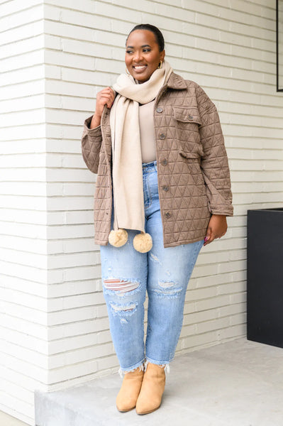 Quilted Jacket in Mocha