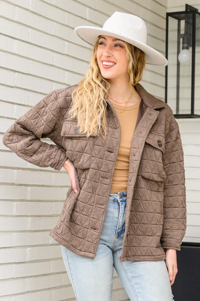 Quilted Jacket in Mocha