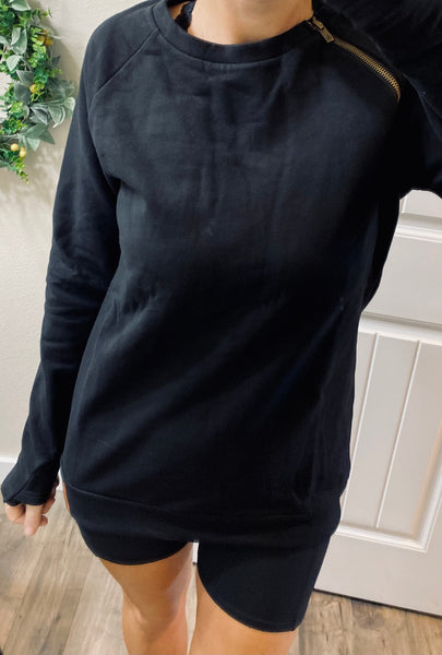 Ampersand Ave. Black Side Zip Pullover