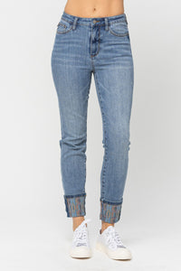 Judy Blue Aztec Cuff Denim