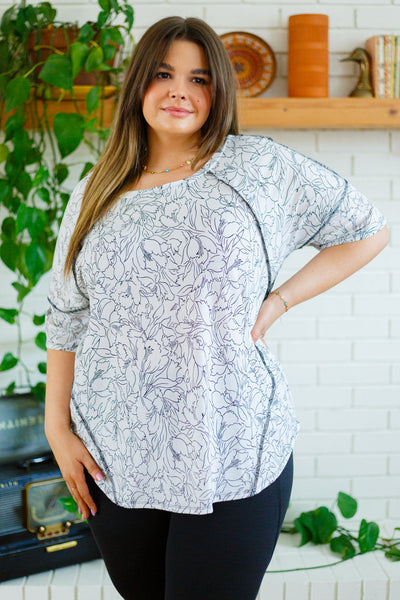 Black Floral Top