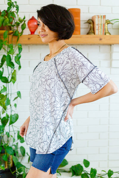 Black Floral Top