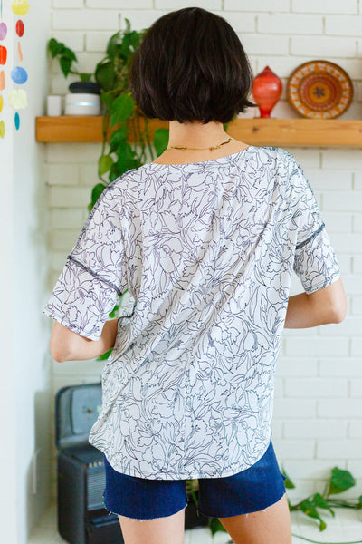 Black Floral Top