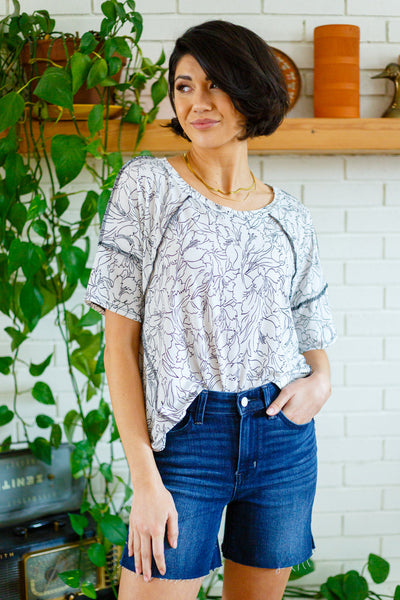 Black Floral Top