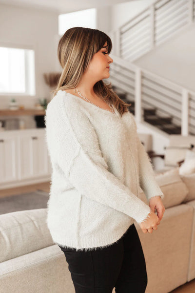 Fuzzy Wuzzy Sweater in Frosty Gray