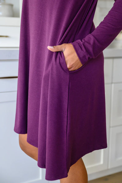 Most Reliable Long Sleeve Knit Dress In Plum