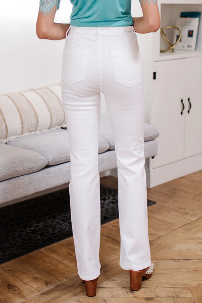 Judy Blue Pure White High Waist Boot Cut Jeans